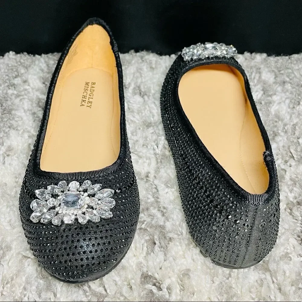 NIB Badgley Mischka Kids Amber Bling Flats